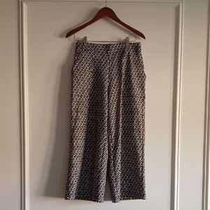 Max Studio Black and White Patterned Wide-Leg Pants Size MP